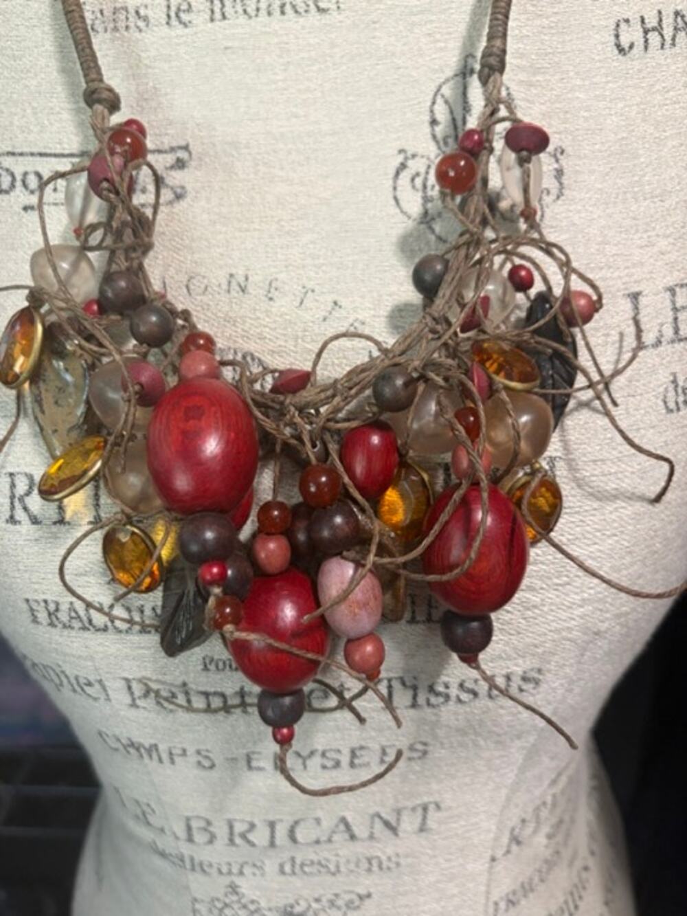 Teresa Goodall Vintage Fringe Boho Handmade Necklace